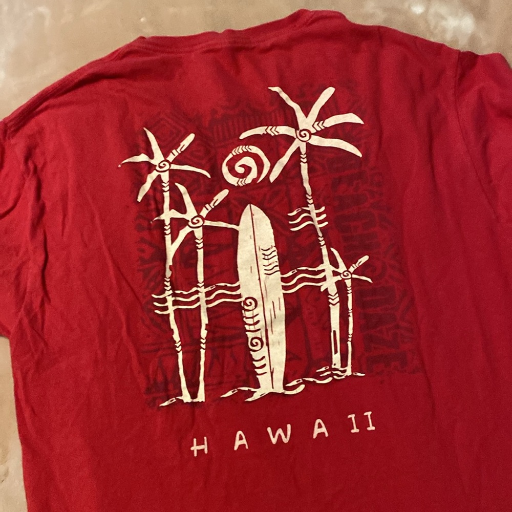 Men’s Red Hawaii Tee Sz S